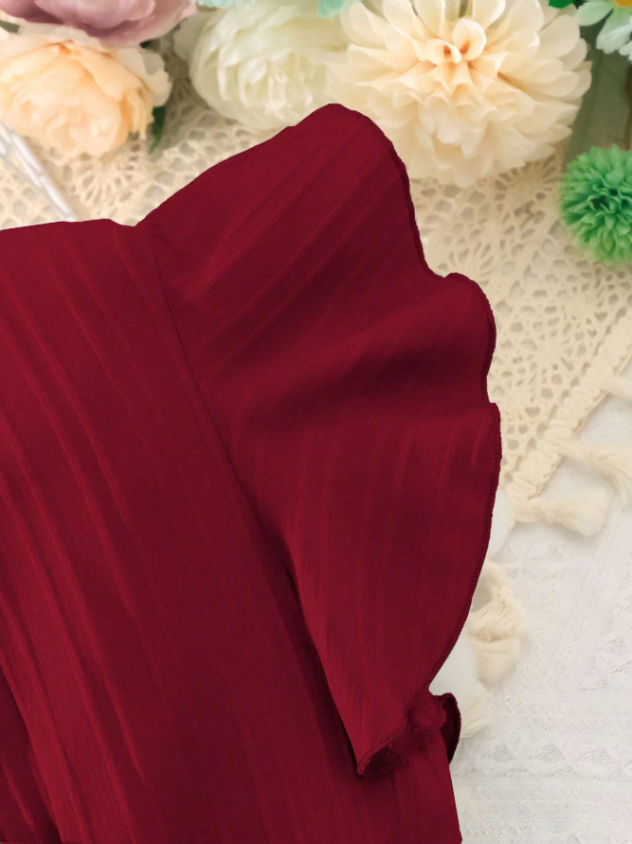 Ruffle Sleeve Detailed Dress