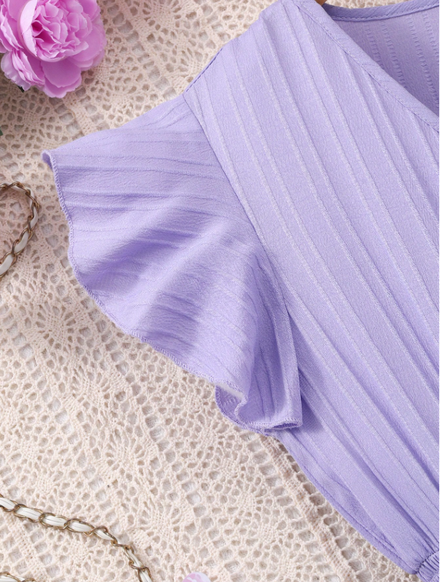 Ruffle Sleeve Detailed Dress