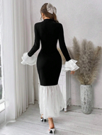 Black and White Elegance Dress