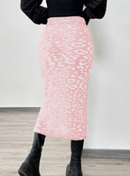 Animal Print Plush Skirt
