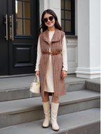 Sherpa Long Vest and Dress GIRLs