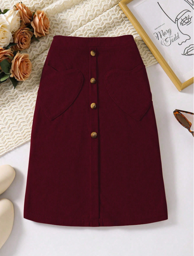 Heart Shaped Pocket Skirt