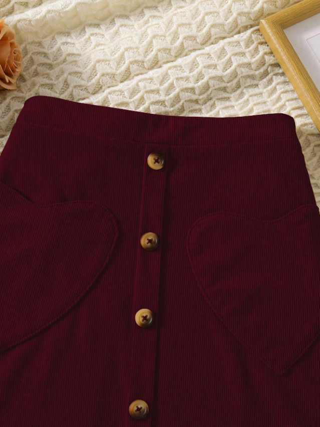 Heart Shaped Pocket Skirt