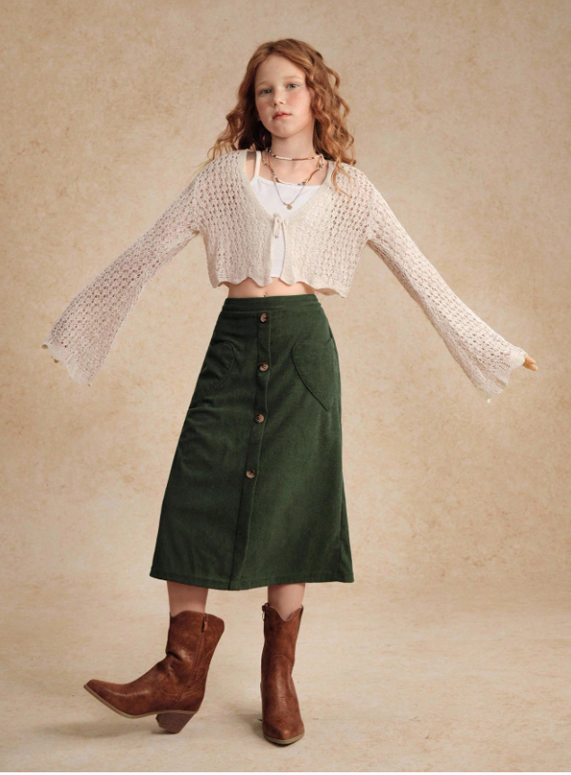 Heart Shaped Pocket Skirt