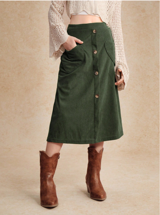 Heart Shaped Pocket Skirt