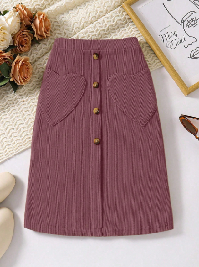 Heart Shaped Pocket Skirt