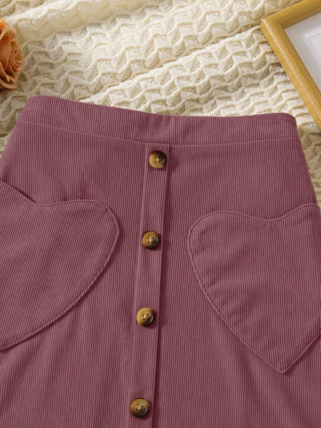 Heart Shaped Pocket Skirt