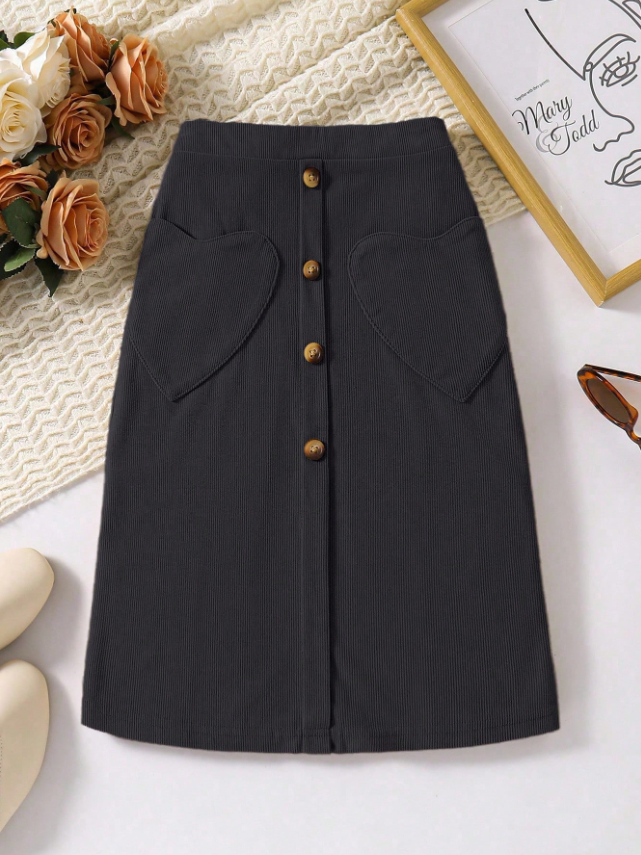 Heart Shaped Pocket Skirt