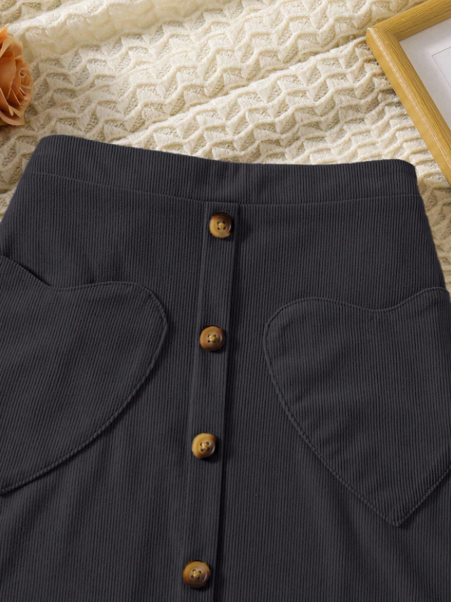 Heart Shaped Pocket Skirt