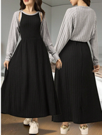 Knitted Classic Dress with Shawl