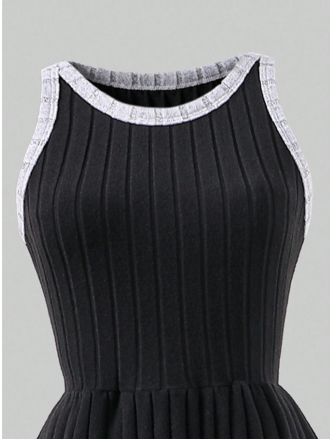 Knitted Classic Dress with Shawl