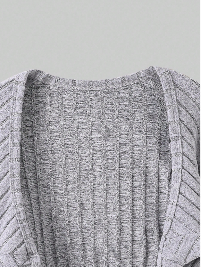 Knitted Classic Dress with Shawl