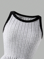 Knitted Classic Dress with Shawl