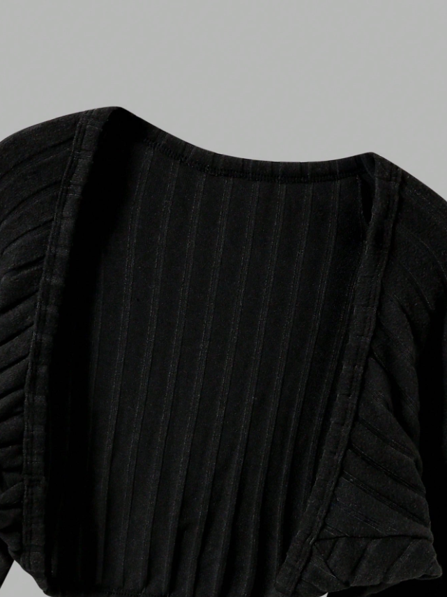 Knitted Classic Dress with Shawl