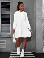 Ruffles in All White Dress TEENs