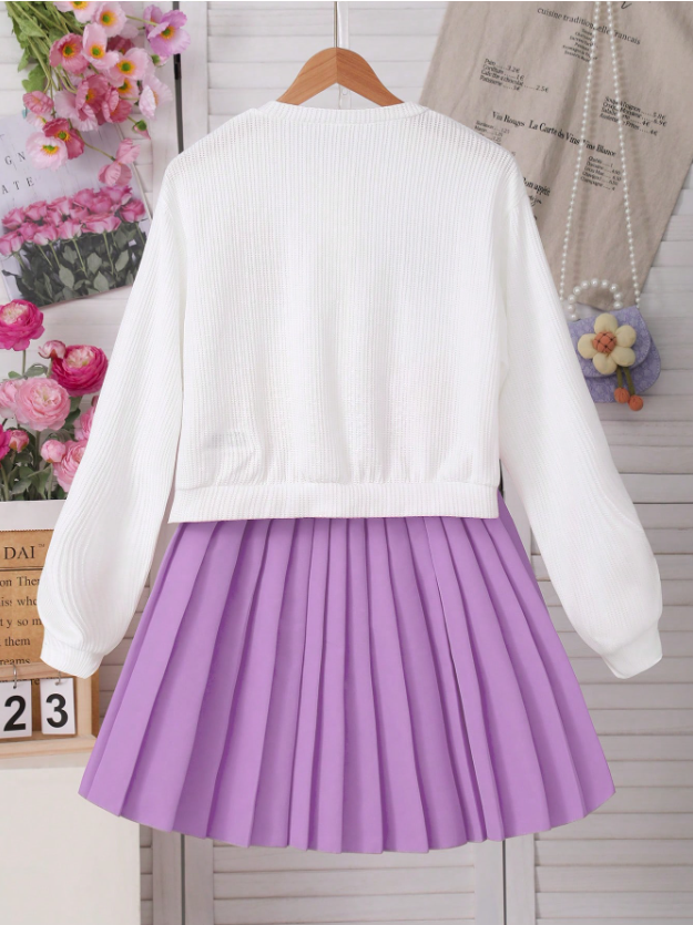 Cute in Crochet Flowers GIRLs 2PC