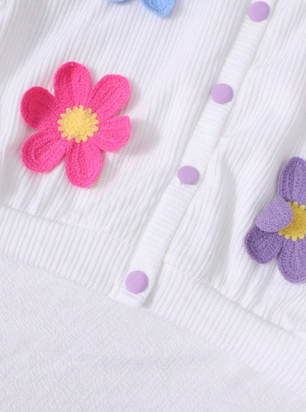 Cute in Crochet Flowers GIRLs 2PC