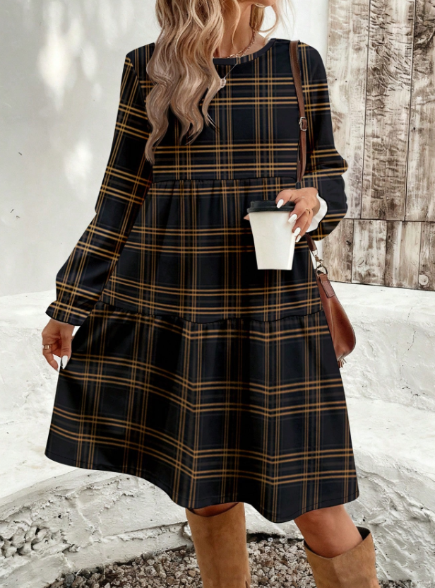 CURVES Fashion 1PC Sleeved Dress