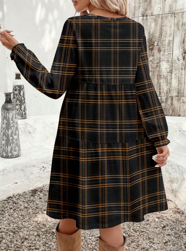 CURVES Fashion 1PC Sleeved Dress