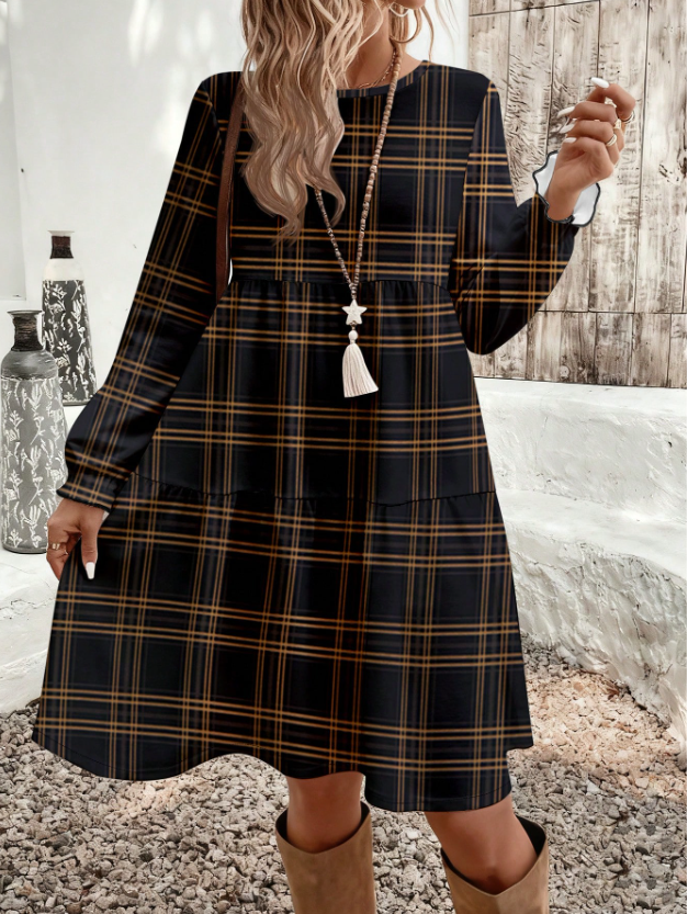 CURVES Fashion 1PC Sleeved Dress