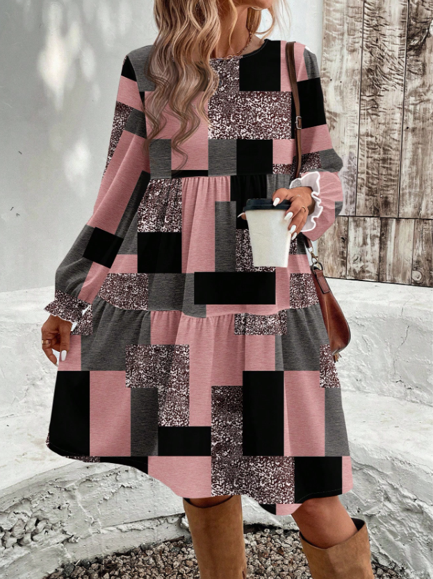 CURVES Fashion 1PC Sleeved Dress