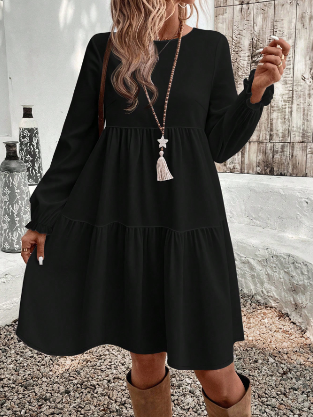CURVES Fashion 1PC Sleeved Dress