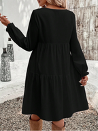 CURVES Fashion 1PC Sleeved Dress