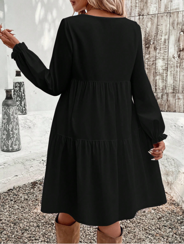 CURVES Fashion 1PC Sleeved Dress