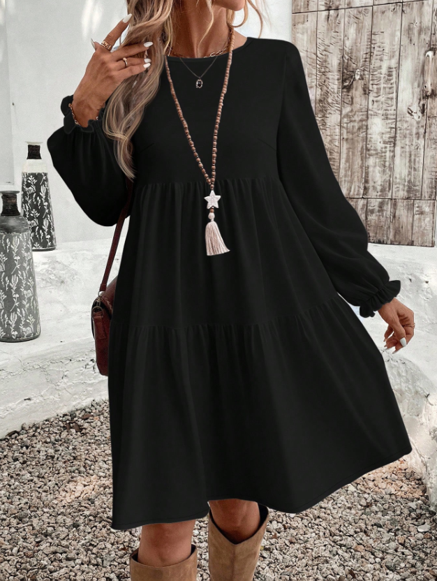 CURVES Fashion 1PC Sleeved Dress