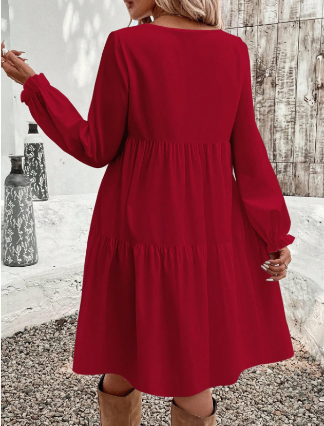CURVES Fashion 1PC Sleeved Dress