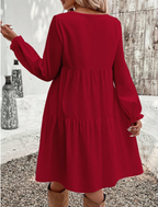CURVES Fashion 1PC Sleeved Dress