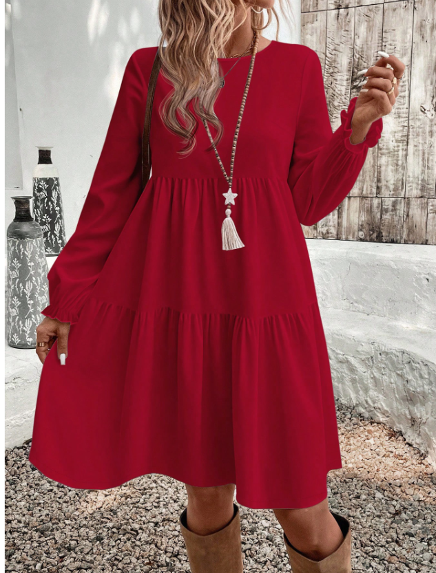 CURVES Fashion 1PC Sleeved Dress
