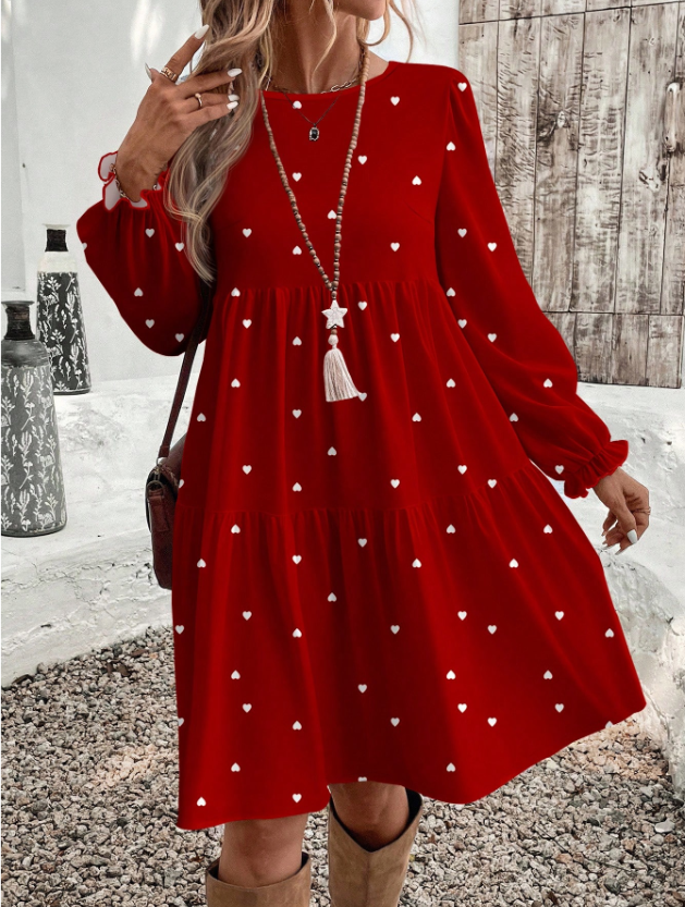 CURVES Fashion 1PC Sleeved Dress
