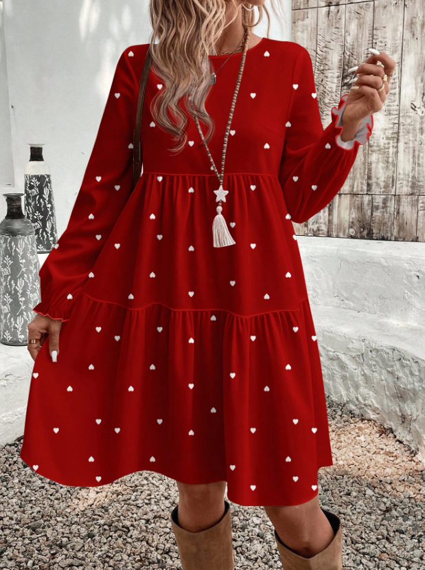 CURVES Fashion 1PC Sleeved Dress