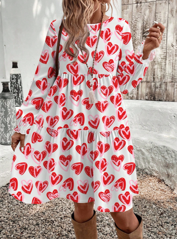 CURVES Fashion 1PC Sleeved Dress