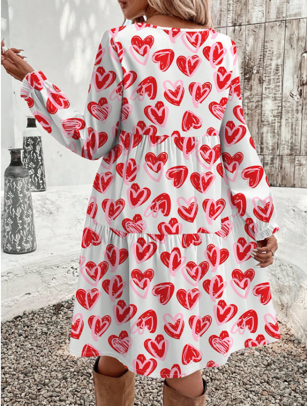CURVES Fashion 1PC Sleeved Dress