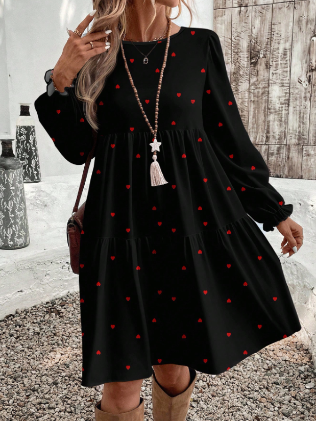 CURVES Fashion 1PC Sleeved Dress