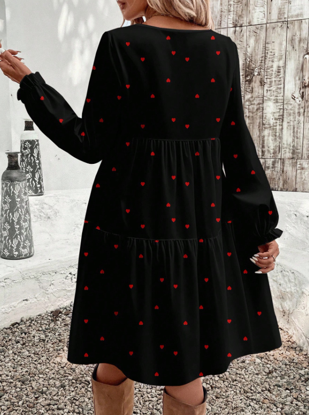 CURVES Fashion 1PC Sleeved Dress