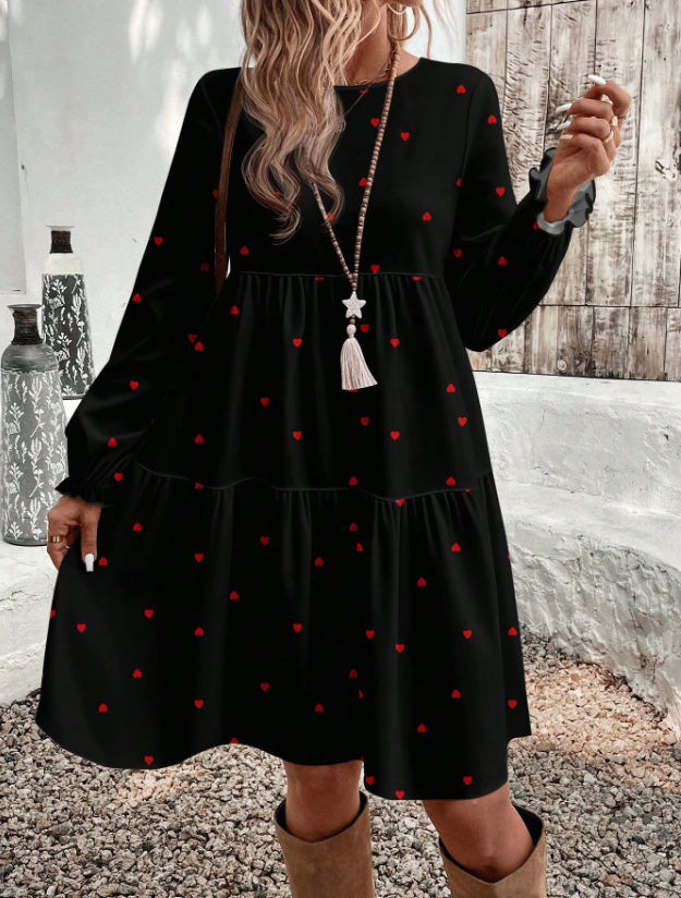 CURVES Fashion 1PC Sleeved Dress
