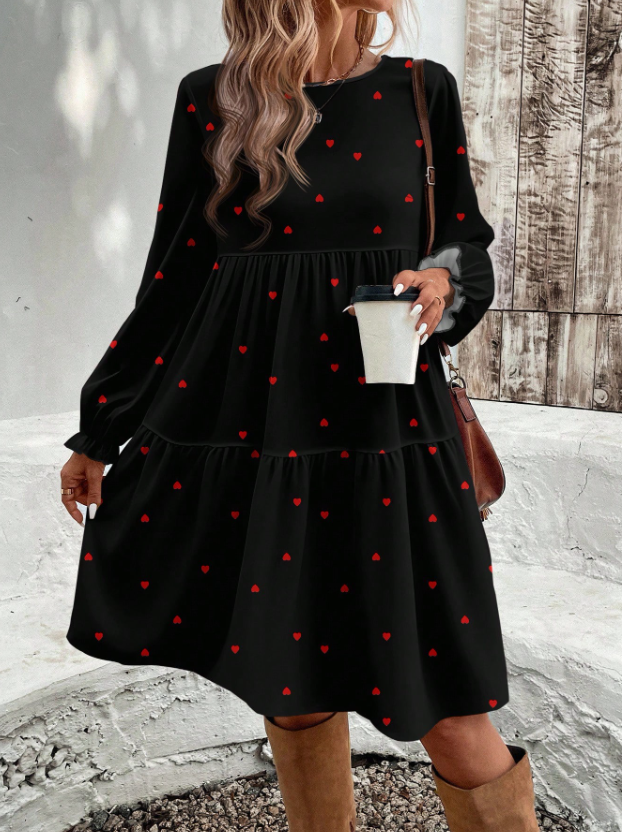 CURVES Fashion 1PC Sleeved Dress