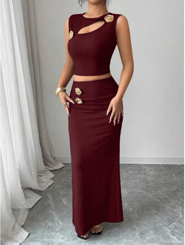 Dressy Gold Embellished Suit