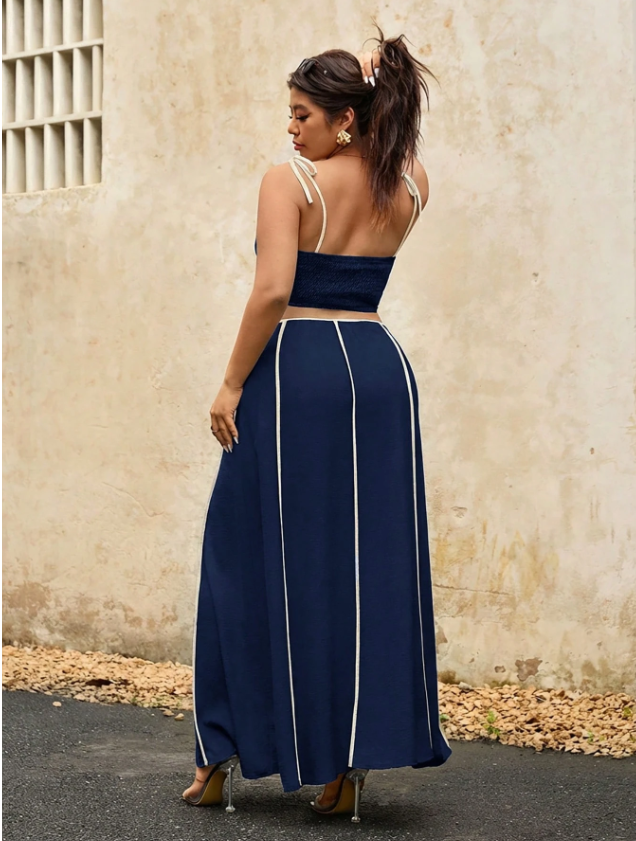 CURVES Elegantly Lined Top and Skirt