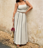 CURVES Elegantly Lined Top and Skirt