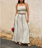 CURVES Elegantly Lined Top and Skirt
