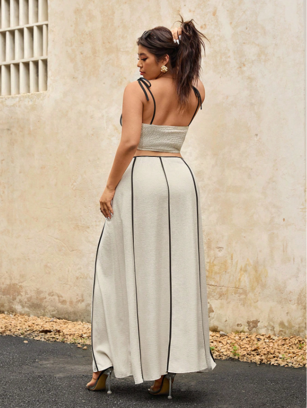 CURVES Elegantly Lined Top and Skirt