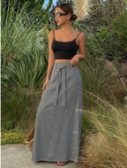 Slimming Contrast Skirt