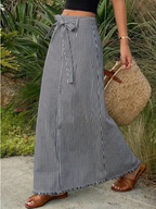Slimming Contrast Skirt