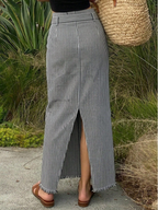 Slimming Contrast Skirt