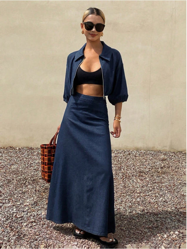 Jean Ready Jacket and Skirt