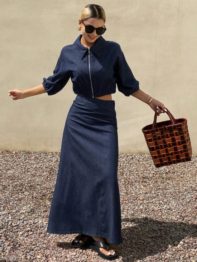 Jean Ready Jacket and Skirt